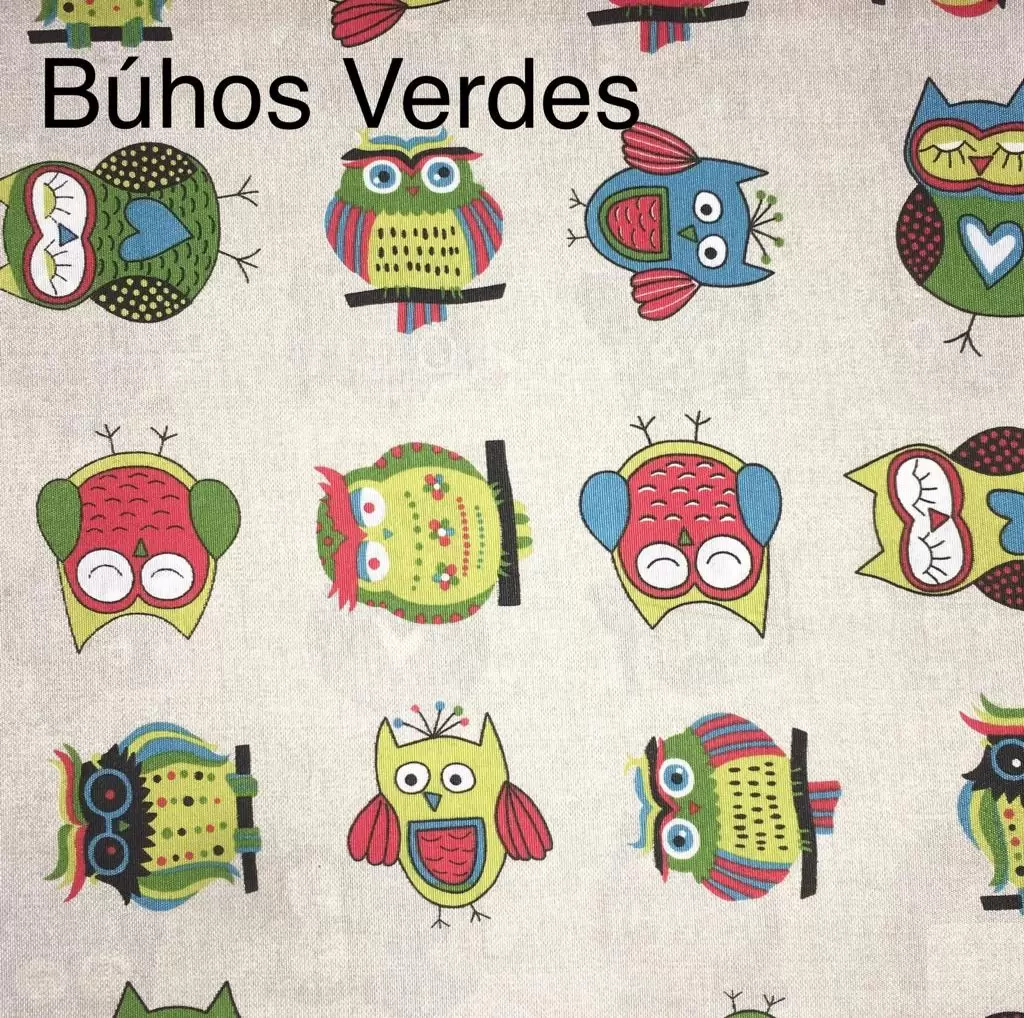 Lona Española Búhos Verdes