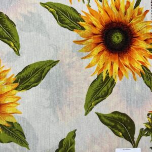 Lona Española Girasoles Blanco